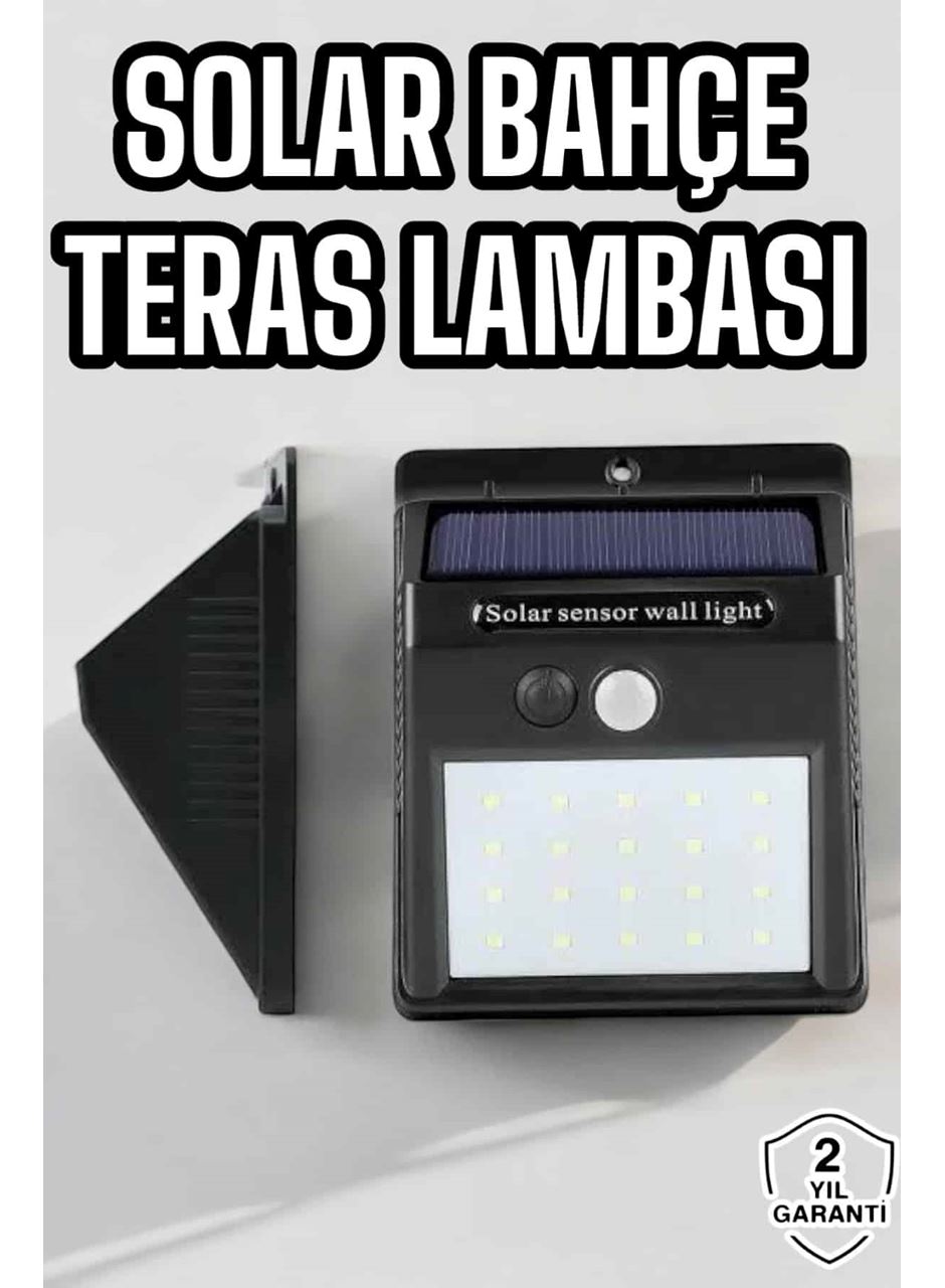 Güneş Enerjili Bahçe Lambası Solar Gece Aydınlatma Sensörlü Lamba