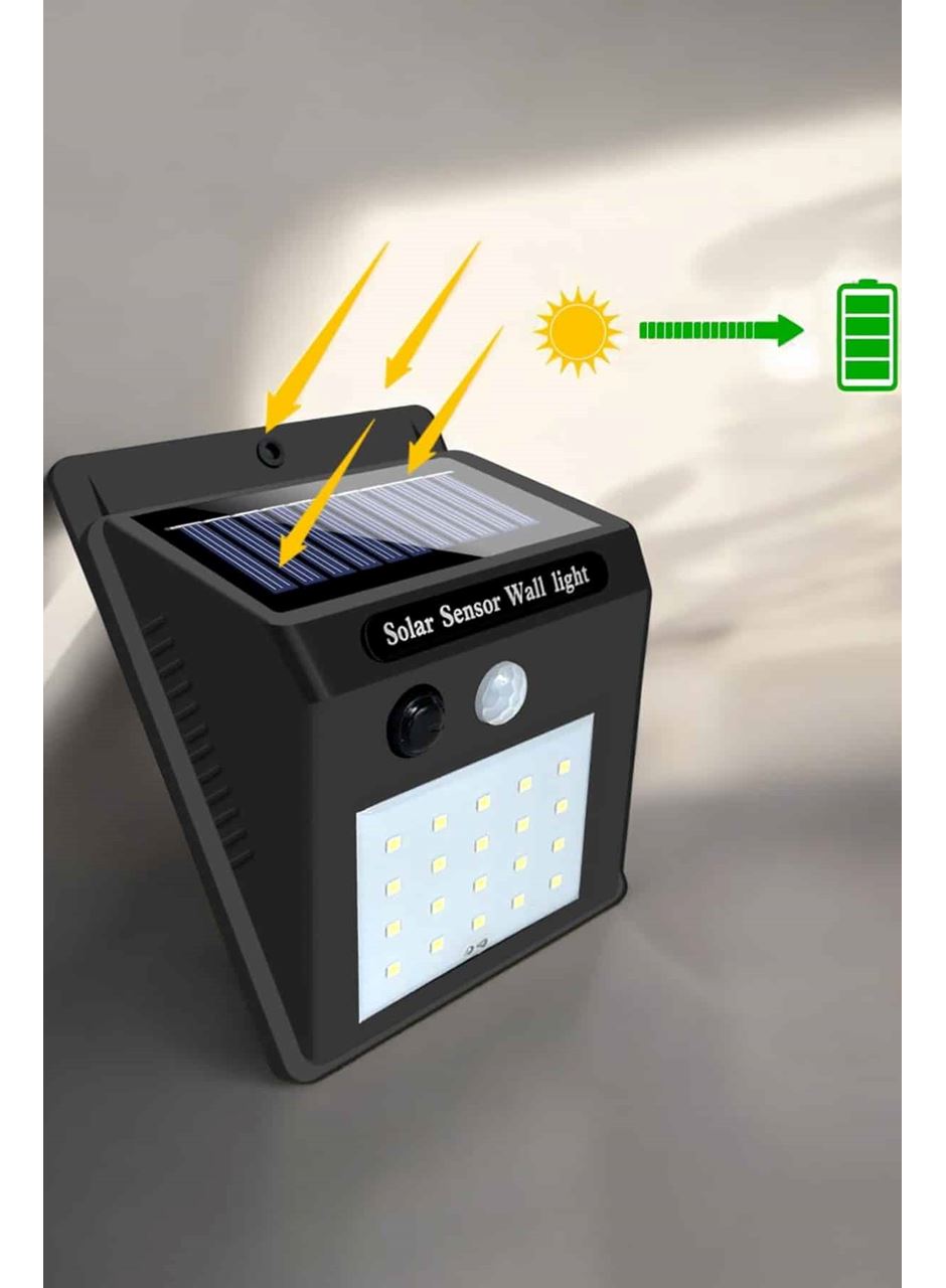 Güneş Enerjili Bahçe Lambası Solar Gece Aydınlatma Sensörlü Lamba