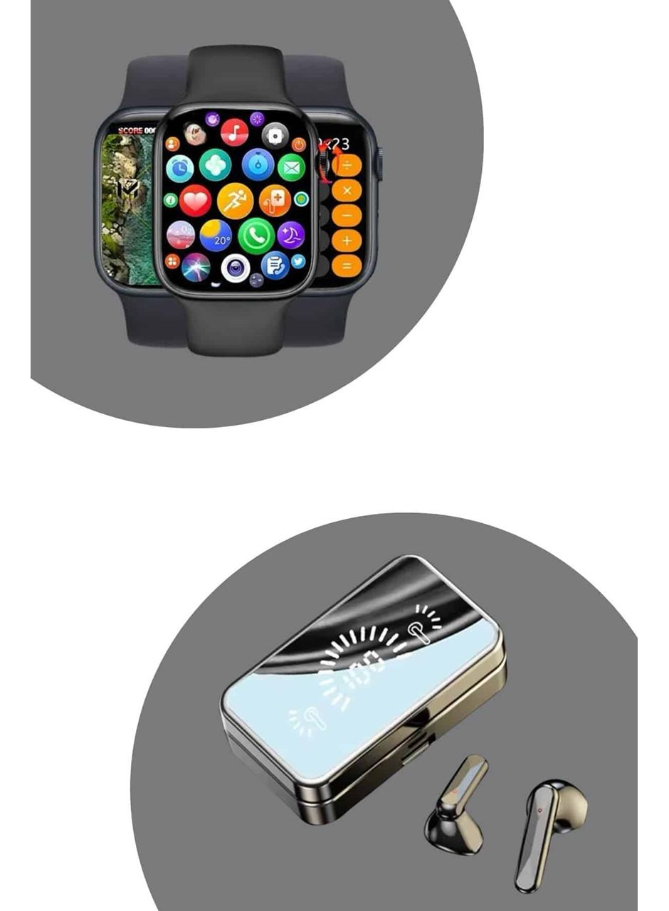 Powerbank Bluetooth Kulaklık Ve Yeni Model Akıllı Saat Seti ANC Özelliği Dokunamatik