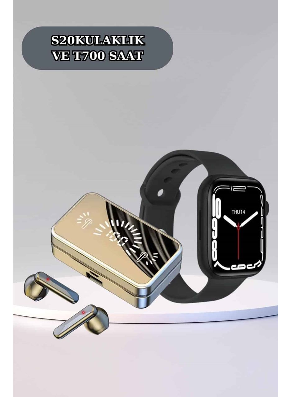Powerbank Bluetooth Kulaklık Ve Yeni Model Akıllı Saat Seti ANC Özelliği Dokunamatik