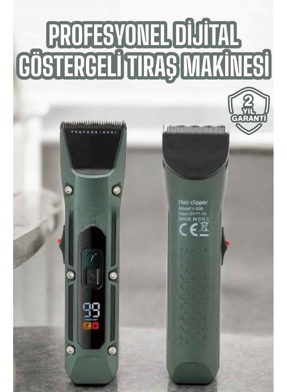 Tıraş Makinesi Dijital Göstergeli Turbo Motor Paslanmaz Çelik