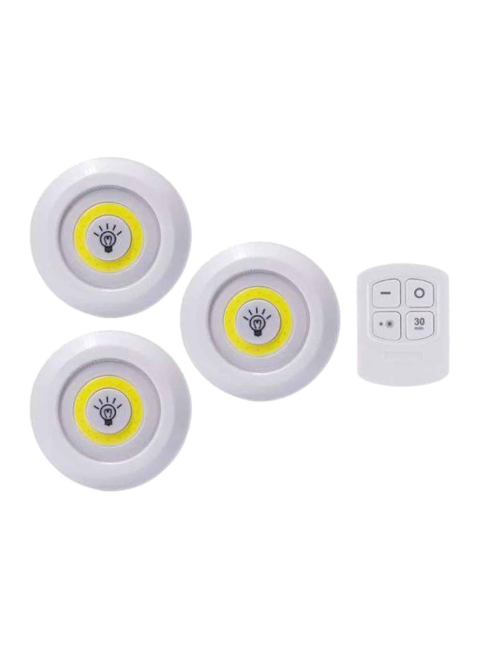Led Lamba 3'lü Uzaktan Kumandalı Yapışkanlı