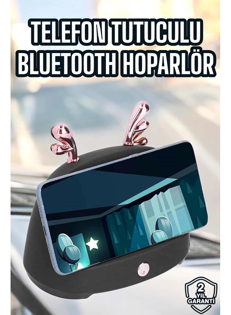 Bluetooth Hoparlör Telefon Tutuculu Akıllı Hoparlör Uzun Pil Ömrü