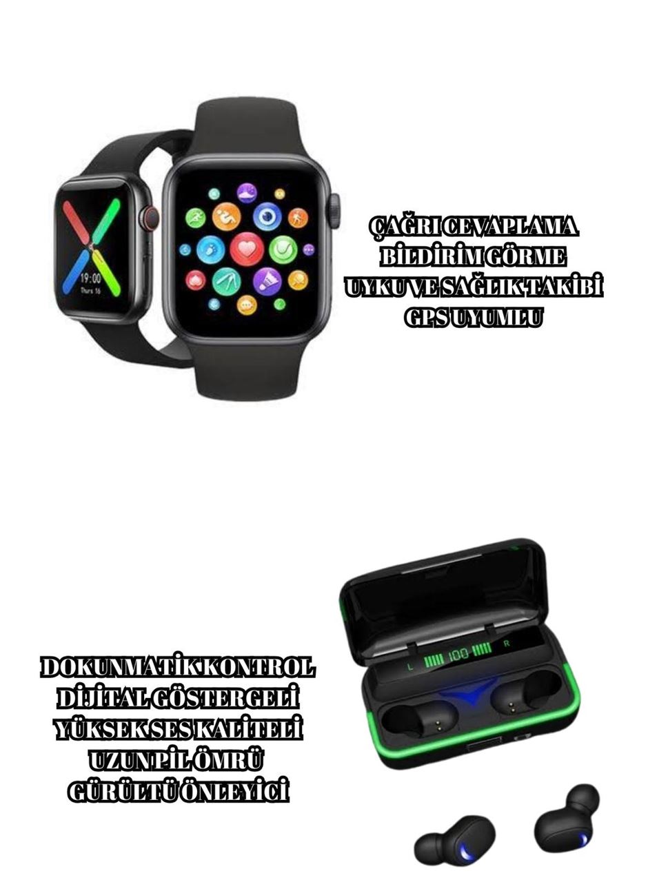 Ucuz ve Kaliteli Kulaklıklı Saat Seti Bluetooth Bağlantılı Akıllı Saat ve Kulaklık
