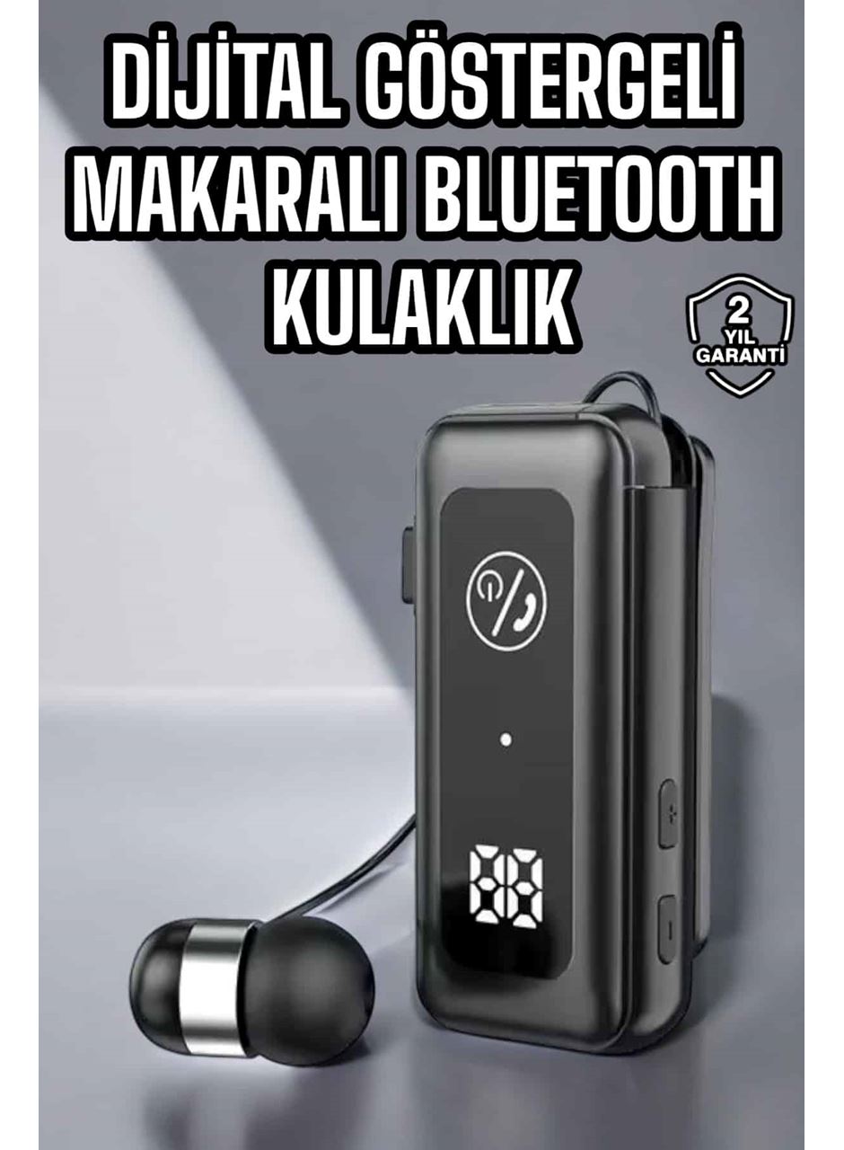 Kablolu Makaralı Bluetooth Kulaklık Uzun Pil Ömrü Dijital Göstergeli