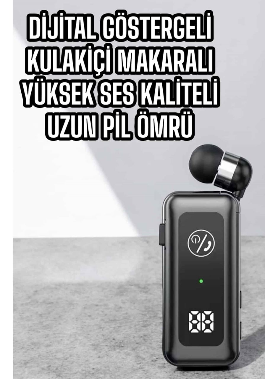 Kablolu Bluetooth Kulaklık Kulak İçi Stereo Mikrofonlu Dijital Göstergeli