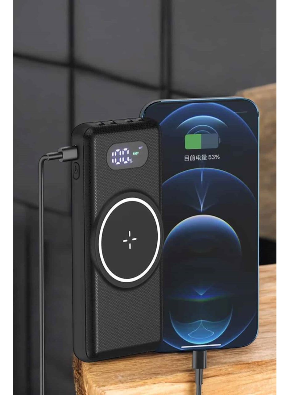 Hızlı Şarj Dijital Göstergeli Powerbankli Çoklu Şarj Özelliği