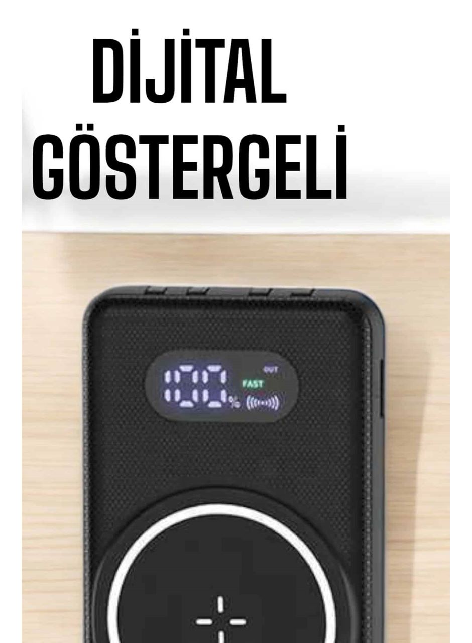 Hızlı Şarj Dijital Göstergeli Powerbankli Çoklu Şarj Özelliği