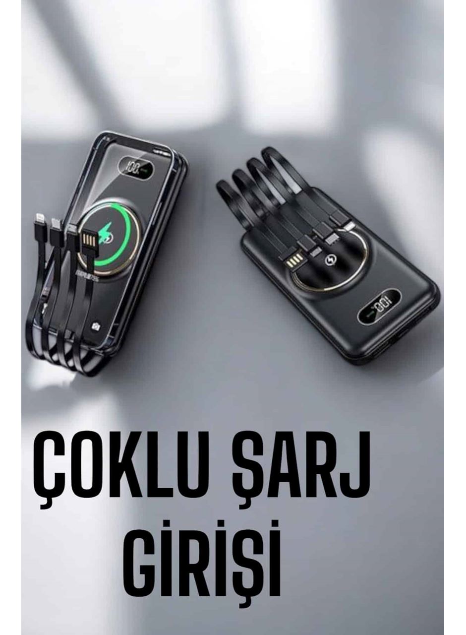 Hızlı Şarj Dijital Göstergeli Powerbankli Çoklu Şarj Özelliği