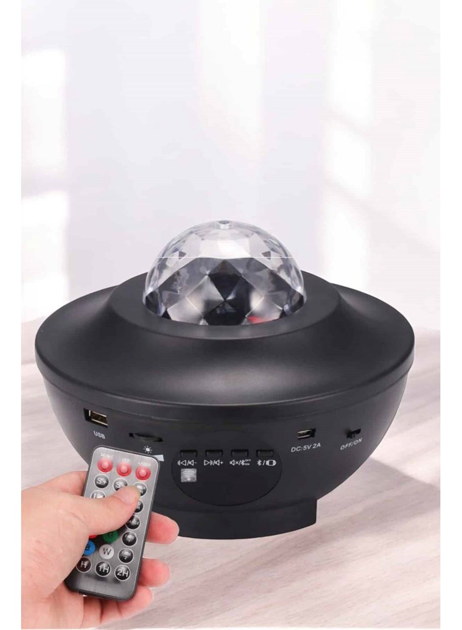 Projektör Yıldız Gece Lambası Disko Topu Bluetooth Bağlantılı Taşınabilir Şarjlı