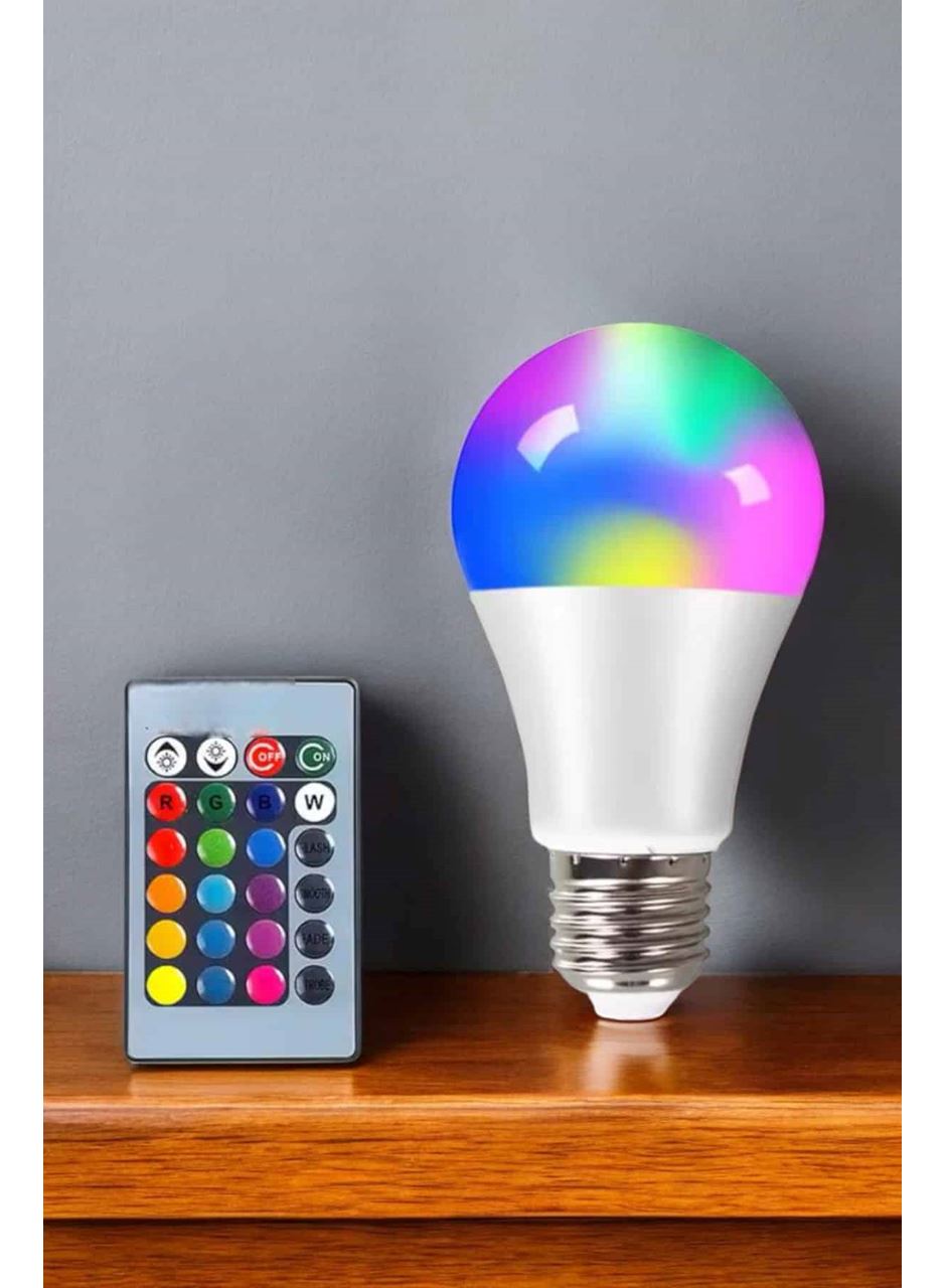 Renk Değiştirebilen RGB Işıklı Led Ampul A+Enerji 15 Watt Led Işık