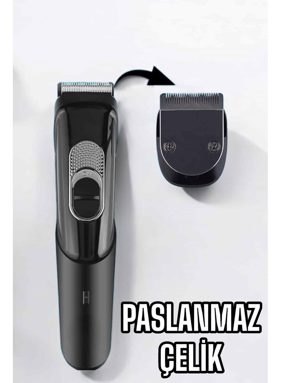 Saç Sakal Vücut Şarjlı Kablosuz Tıraş Makinesi Profesyonel Paslanmaz Çelik
