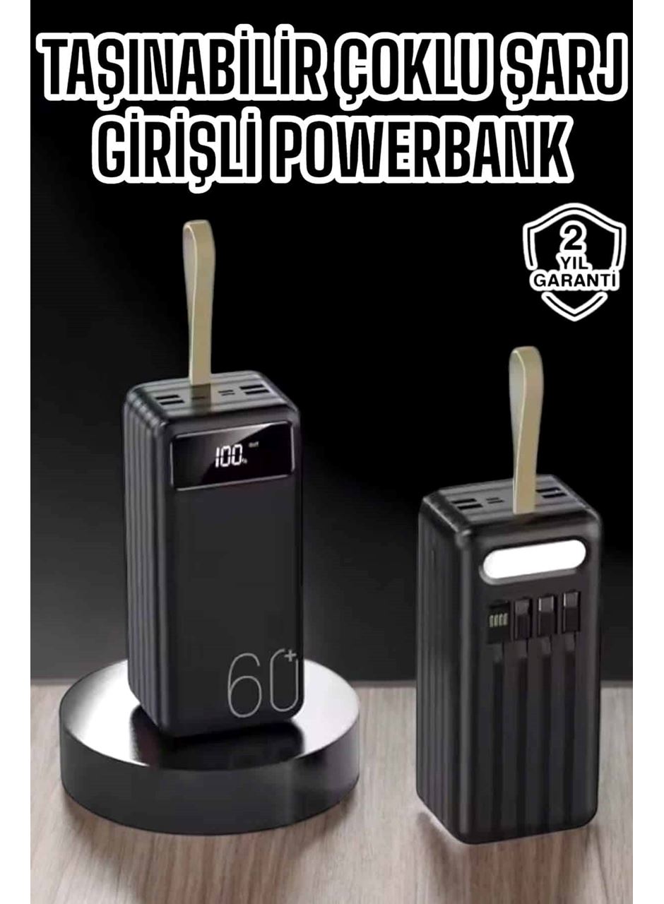 Powerbank 60.000 MAH 4 Portlu Uzun Şarj Süreli Dijital Göstergeli