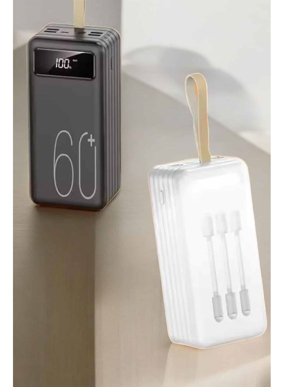 Powerbank 60.000 Mah Hızlı Şarj 4 Çıkışlı Uzun Şarj Süreli Dijital Göstergeli