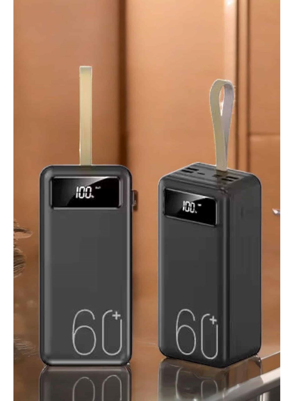 Powerbank 60.000 Mah Hızlı Şarj 4 Çıkışlı Uzun Şarj Süreli Dijital Göstergeli