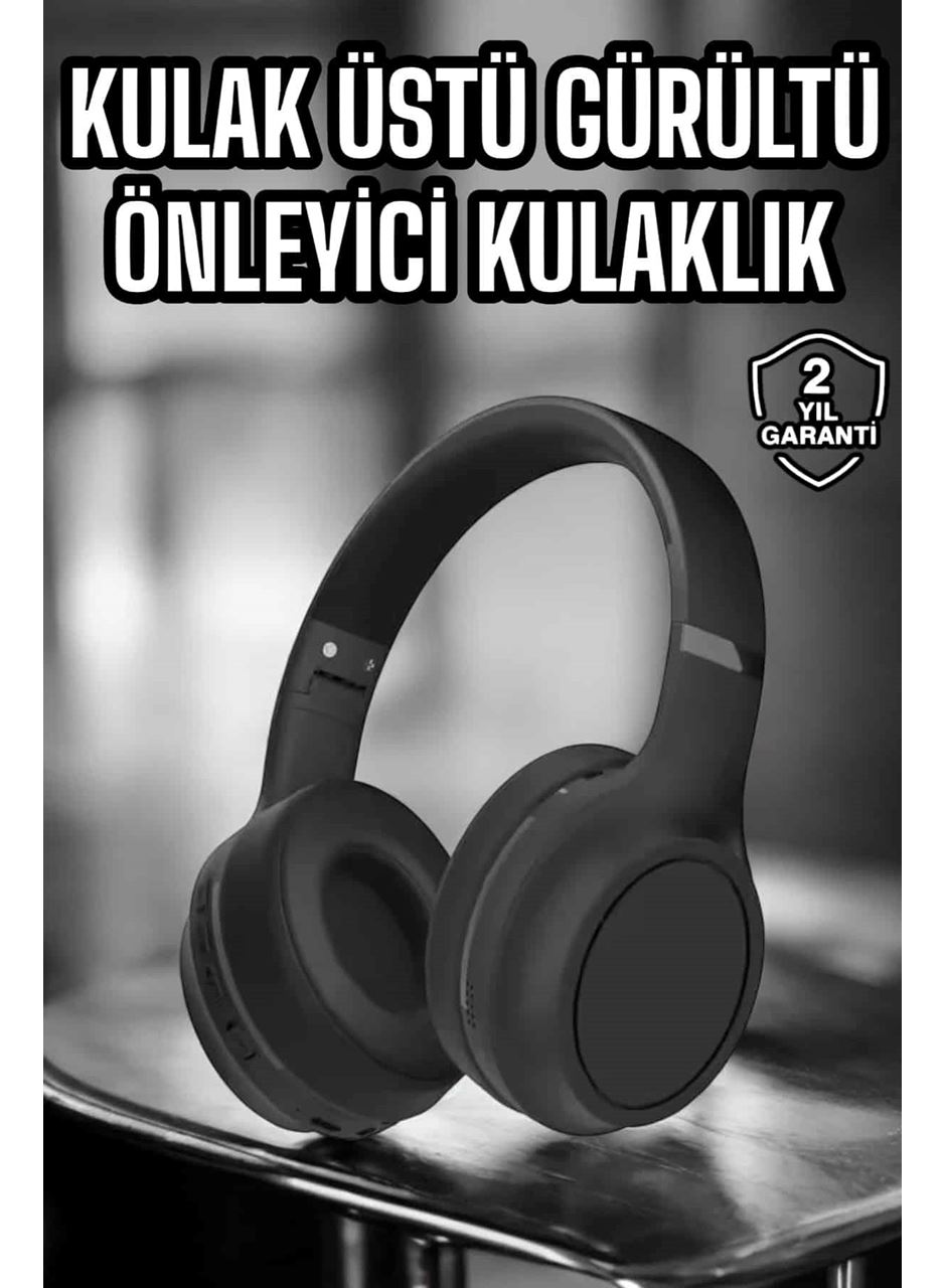 Kulak Üstü Kablosuz Bluetooth Kulaklık Gürültü Önleyici Ayarlanabilir