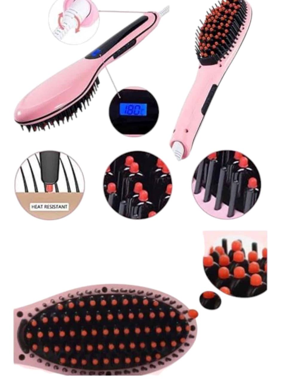 Fön Tarağı Saç Düzleştirici Sıkı Dişli Isı Ayarlı Elektriklenme Karşıtı