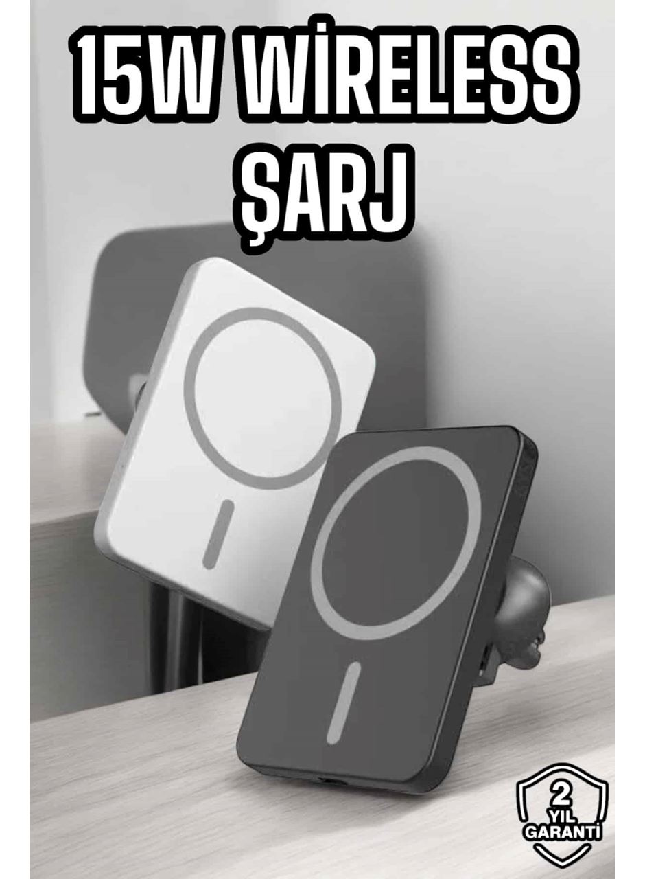 İOS Uyumlu Manyetik Tasarım Magsafe İphone 12/13/14/15 araç şarjı