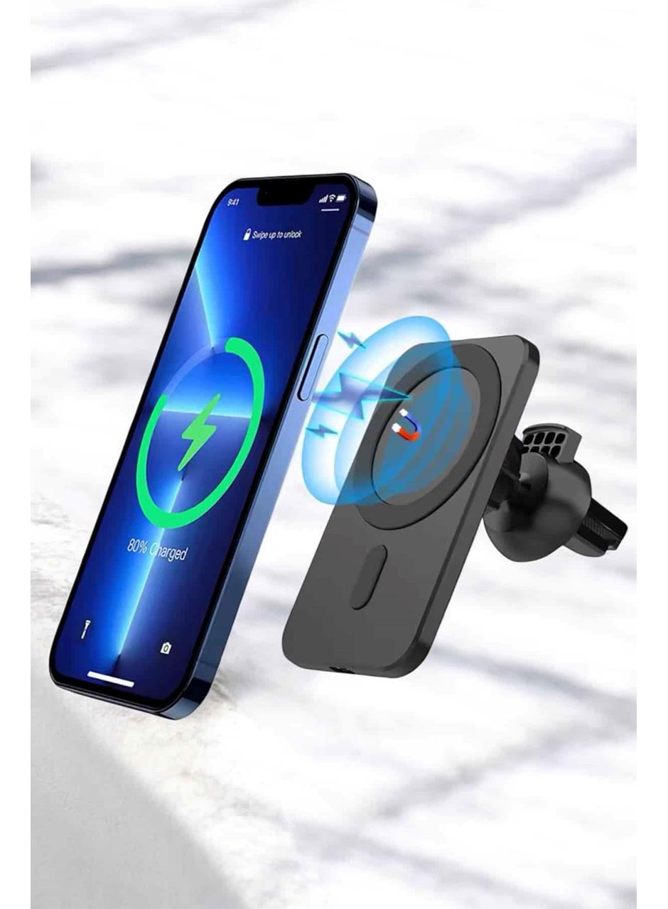 İOS Uyumlu Manyetik Tasarım Magsafe İphone 12/13/14/15 araç şarjı