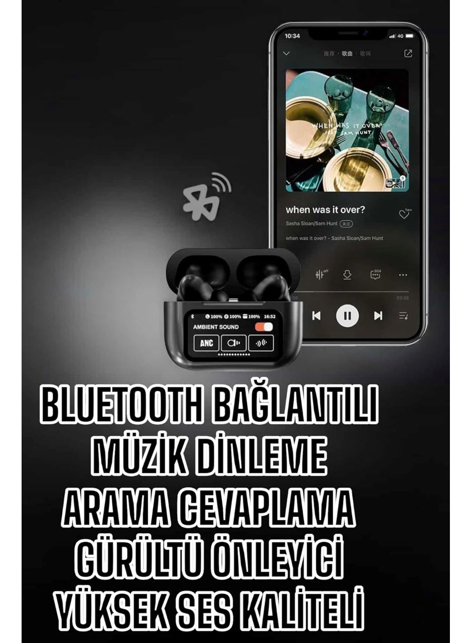 Yeni Nesil Bluetooth Kulaklık Ekranlı Yüksek Ses Kaliteli Uzun Şarj Süreli