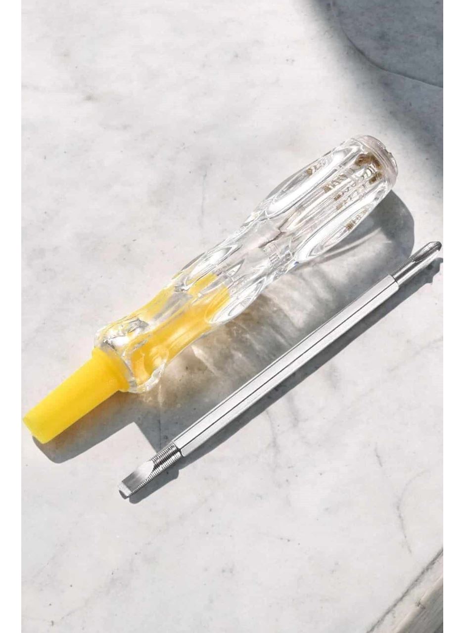 Çift Taraflı Elektrik Kontrol Kalemi Şeffaf Tornavida