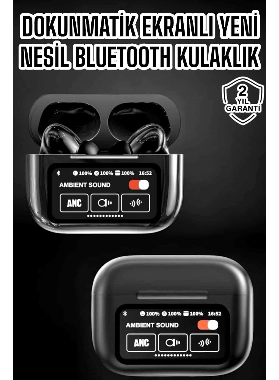 Bluetooth Kulaklık Kablosuz Ekranlı ANC/ENC Destekli Dokunmatik