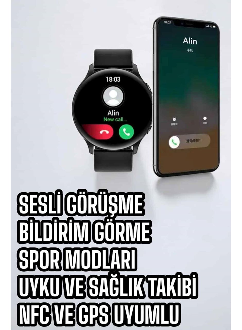 Akıllı Saat Çok Fonksiyonlu Sesli Görüşme NFC Uyumlu Amoled Ekran