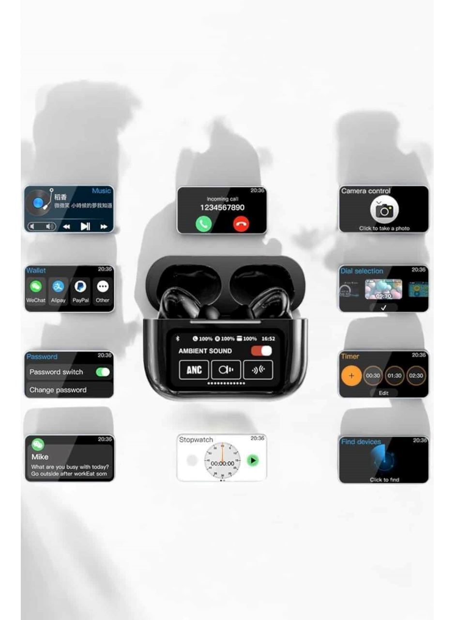 Bluetooth Kulaklık Kablosuz Ekranlı ANC/ENC Destekli Dokunmatik