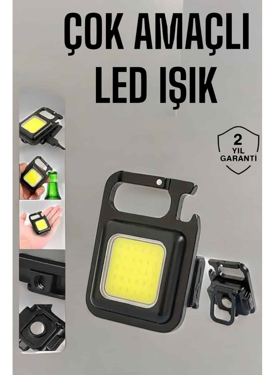 Kamp Işığı Çok Fonksiyonlu Taşınabilir Anahtarlık Kapak Açma Manyetik Özelliği