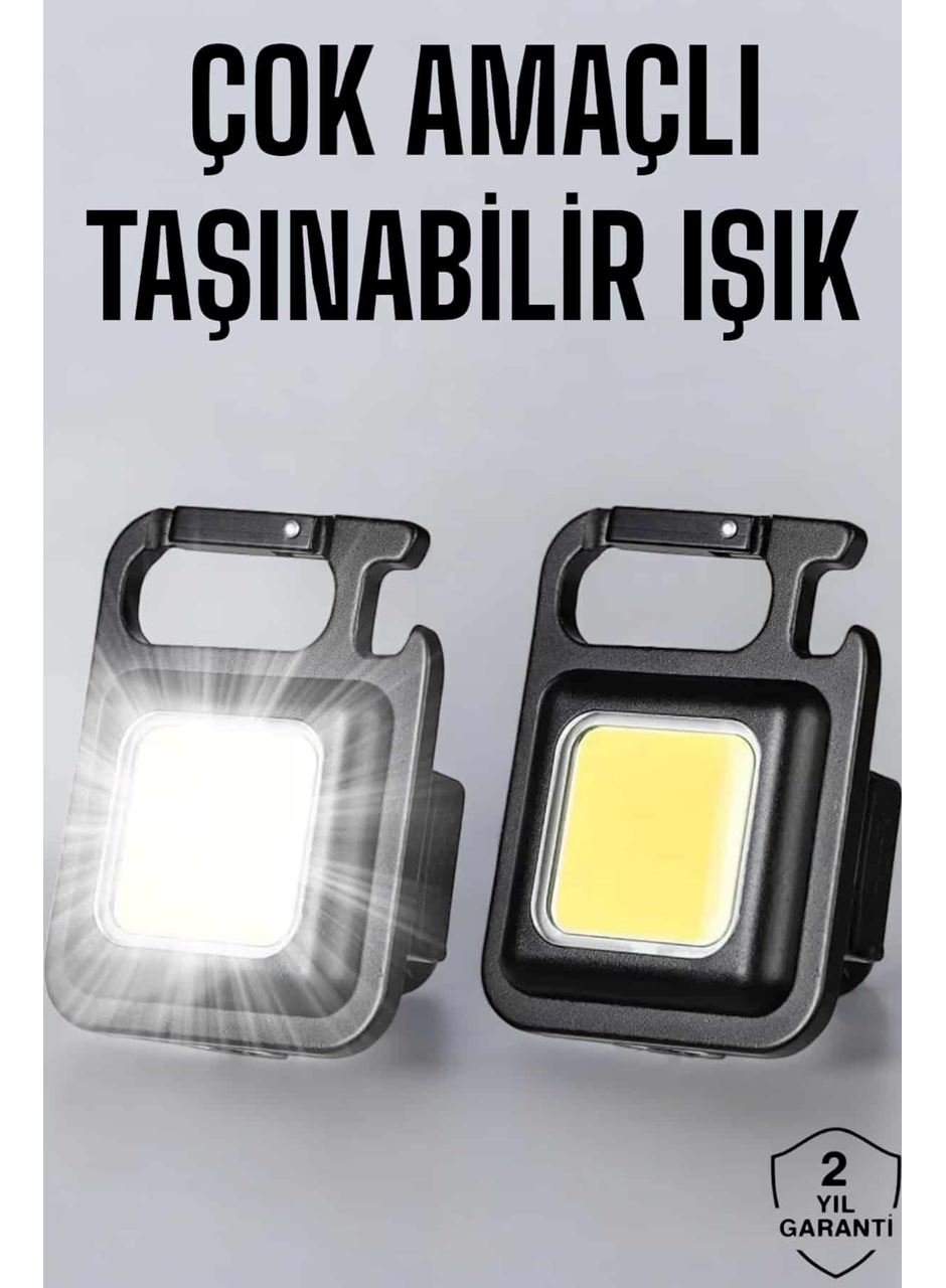 Anahtarlık Çok Amaçlı Mıknatıslı Taşınabilir Işık Led Şarjlı