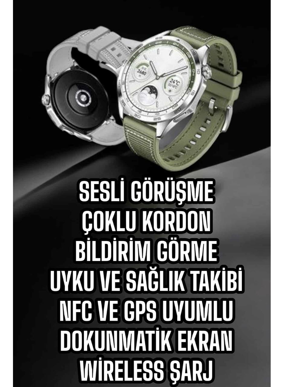 Akıllı Saat Sesli Görüşme Titreşimli Nabız Sensörlü Spor Modları