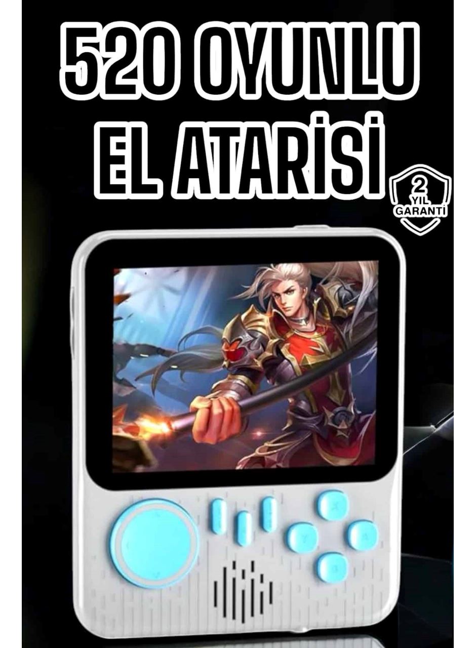 Mini Atari El Atarisi 3.5 inç Ekran Çift Konsol 666 Adet Retro Oyun Gameboy El Atarisi