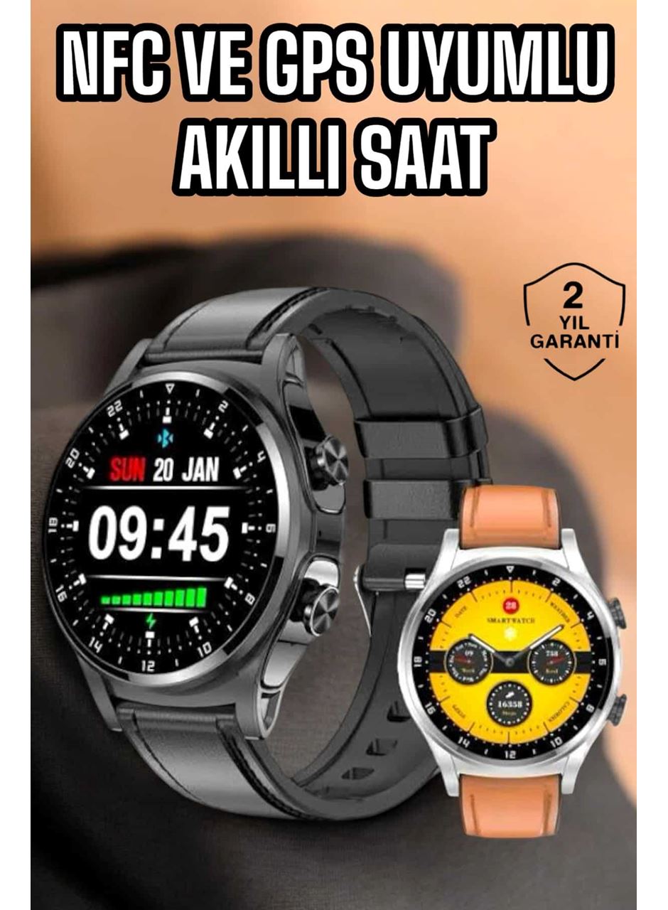 Akıllı Saat Titreşimli Pusula Nabız ve Tansiyon Ölçer NFC Uyumlu