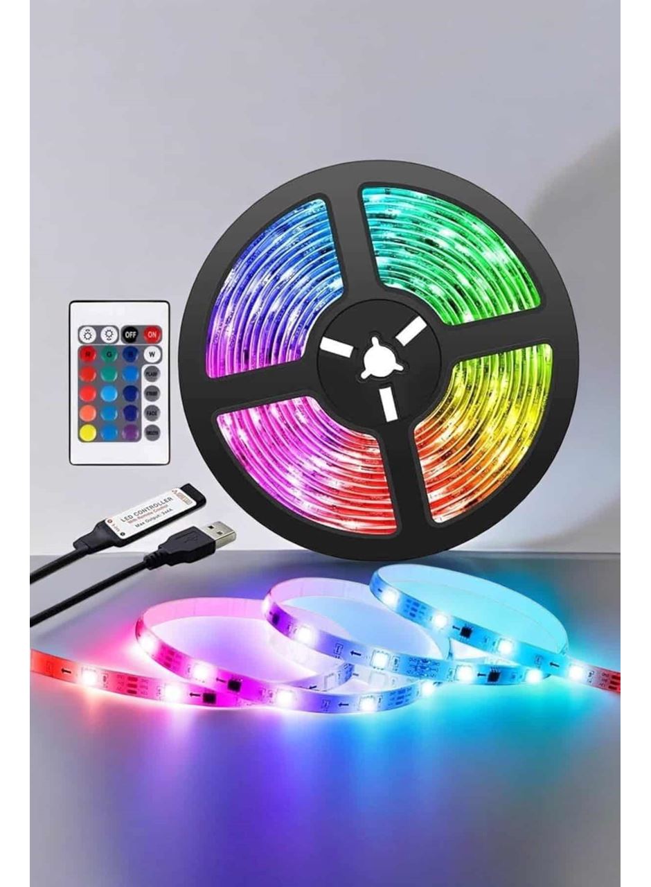 Yeni Nesil RGB Işıklı 10Metre Şerit Led Kumandalı Şarj Edilebilir
