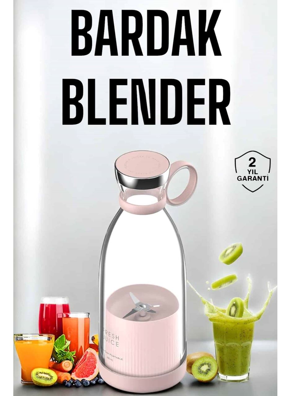 Bardak Blender Smoothie Meyve Sıkacağı Şarjlı Cam Taşınabilir