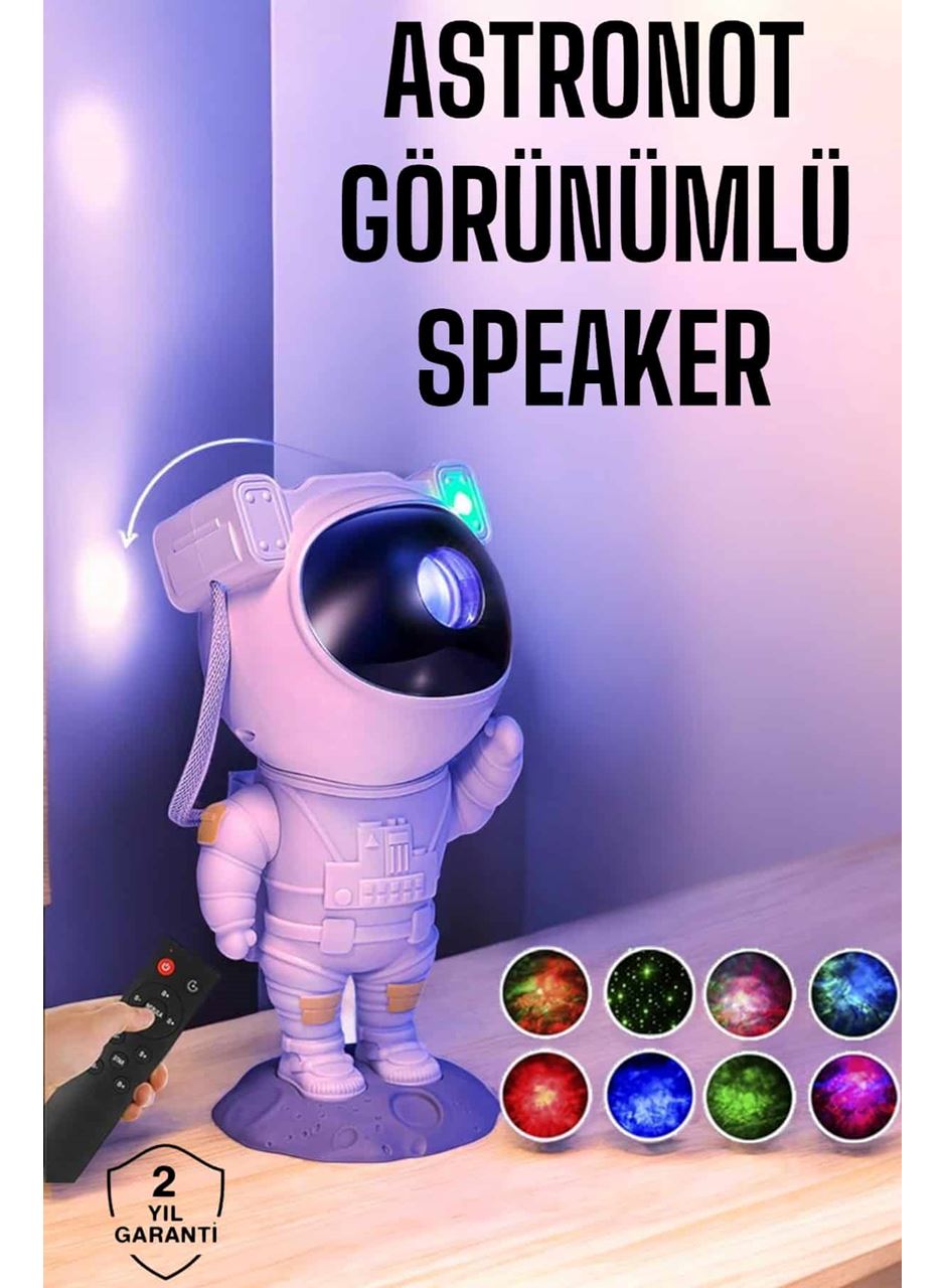 Astronot Bluetooth Hoparlör Gökyüzü Projektör Gece Lambası