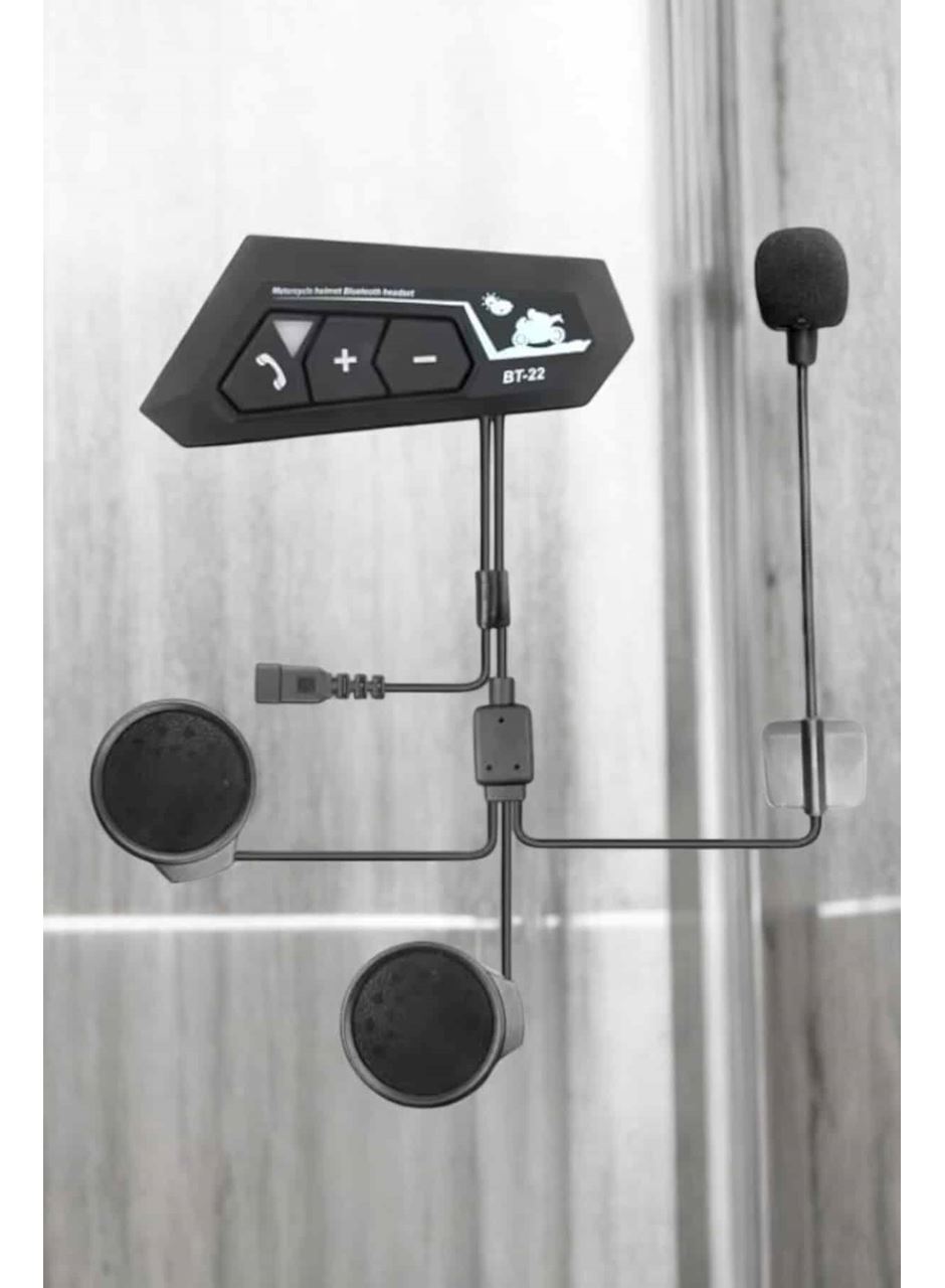 İnterkom Intercom Kask Kulaklık Bt22 Bluetooth Motosiklet Kulaklık 5.0 Bluetooth
