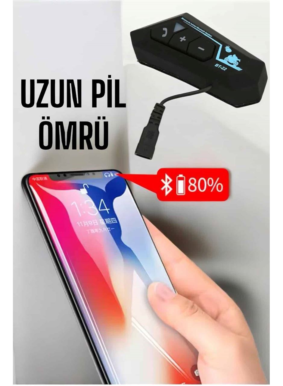 İnterkom Intercom Kask Kulaklık Bt22 Bluetooth Motosiklet Kulaklık 5.0 Bluetooth