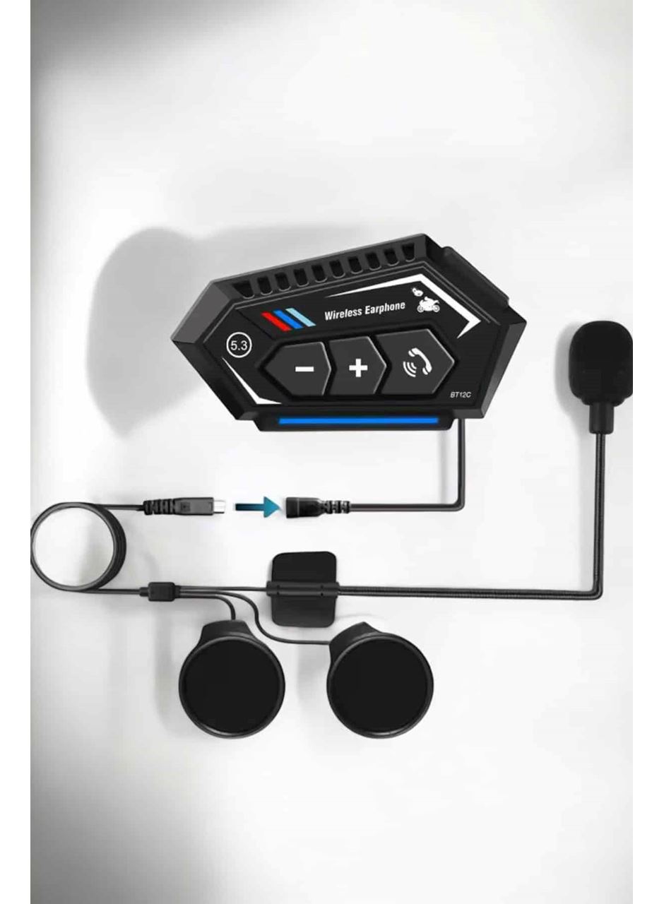 İnterkom Intercom Kask Kulaklık Bt22 Bluetooth Motosiklet Kulaklık 5.0 Bluetooth