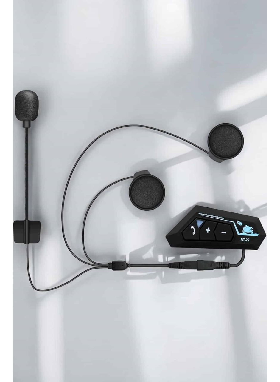 Kask Kulaklığı Motosiklet Intercom Interkom Dinleme Konuşma Özellikli Su Geçirmez