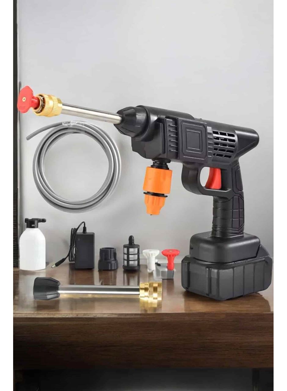 Bahçe ve Araba Yıkama Tabancası Su Basınçlı Hazneli Bataryalı Oto Yıkama