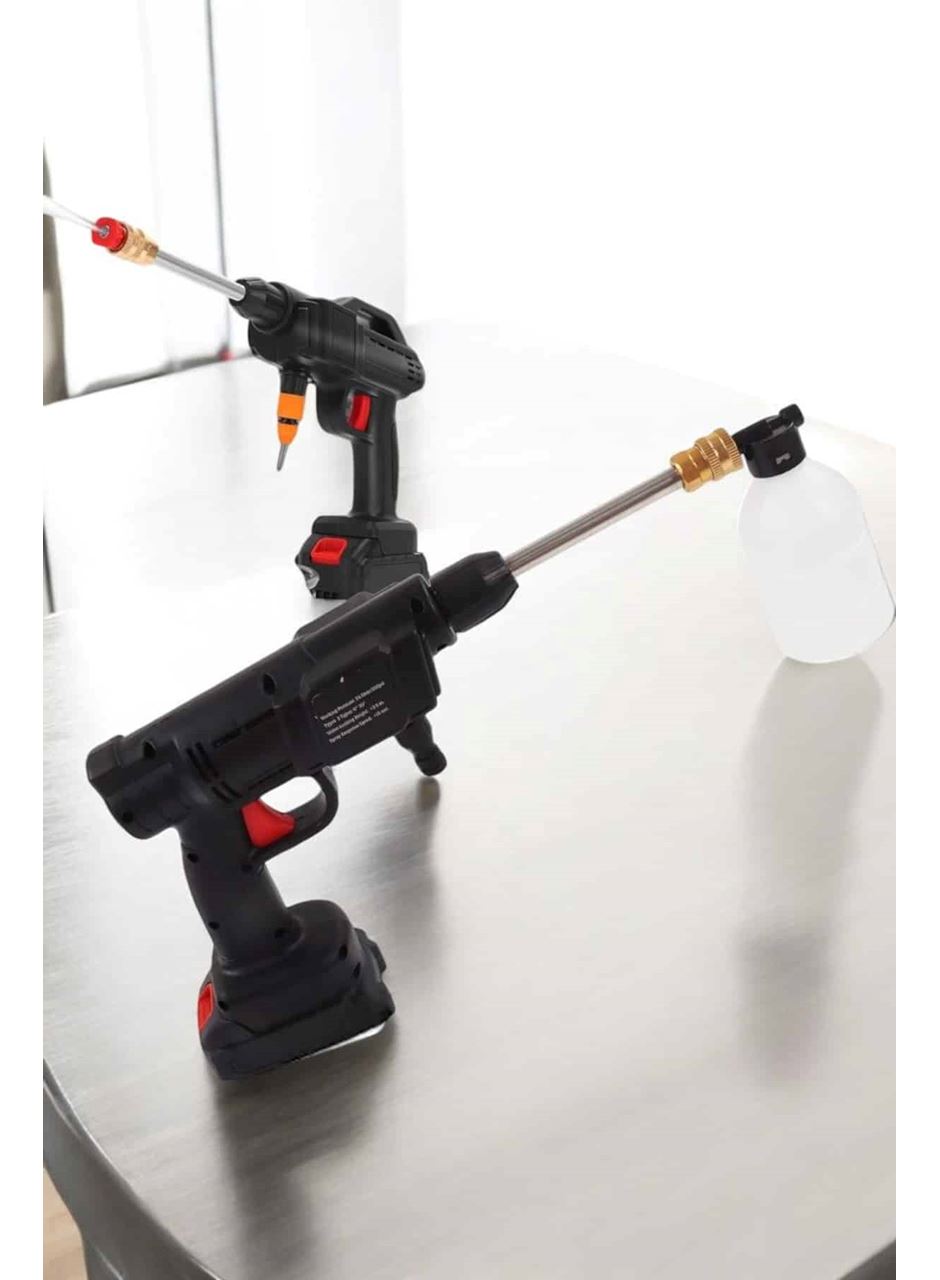 Şarjlı Oto Yıkama Tabancası Su Basınçlı Hazneli Bataryalı