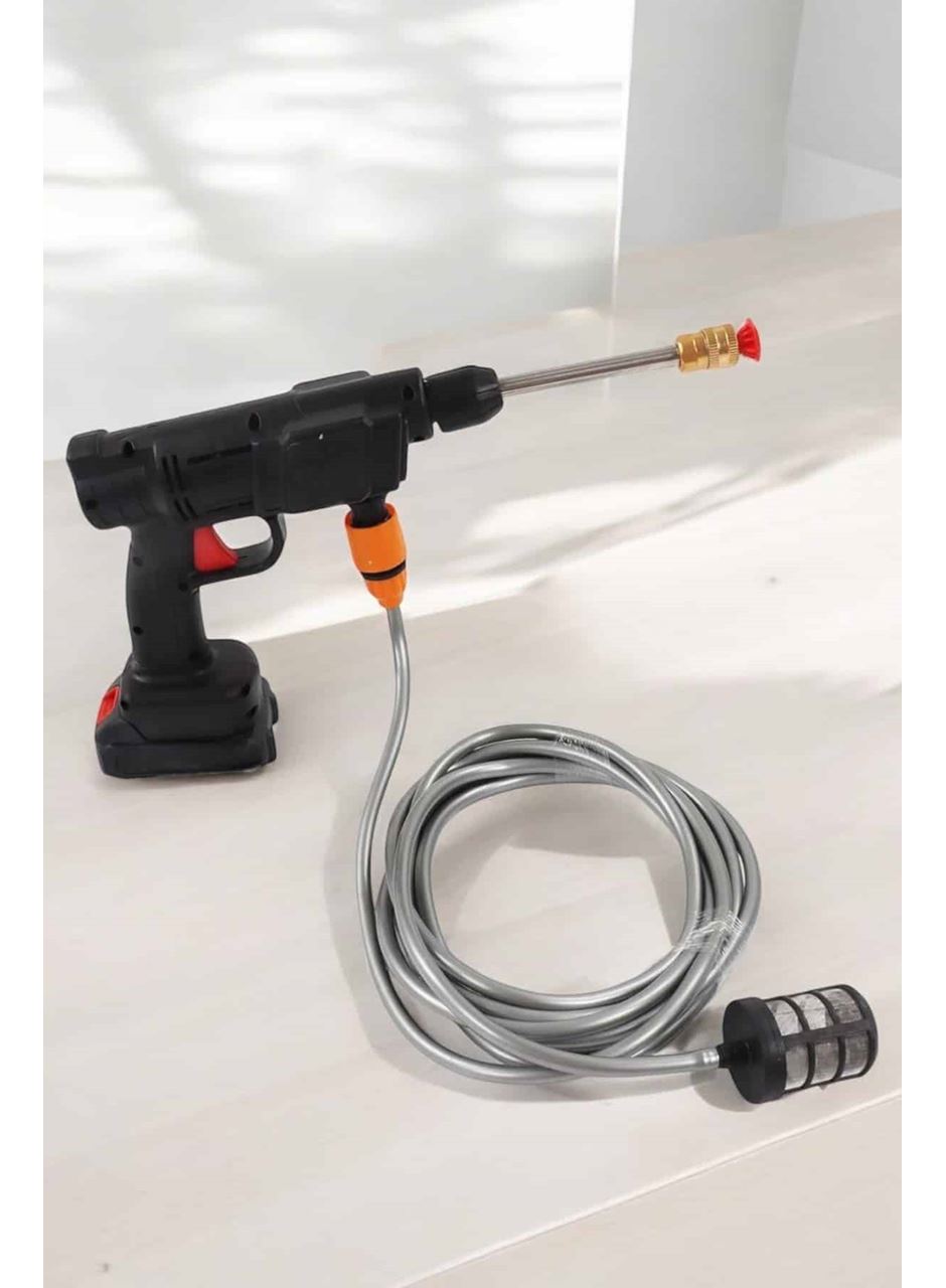 Şarjlı Oto Yıkama Tabancası Su Basınçlı Hazneli Bataryalı