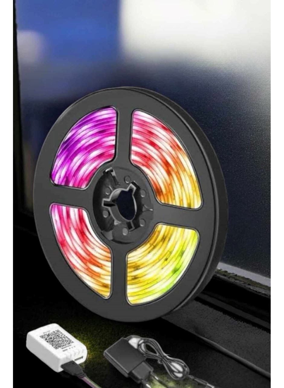 5 Metre Şerit Led RGB Işıklı Kumandalı Güç Adaptörü Her Ortama Uygun