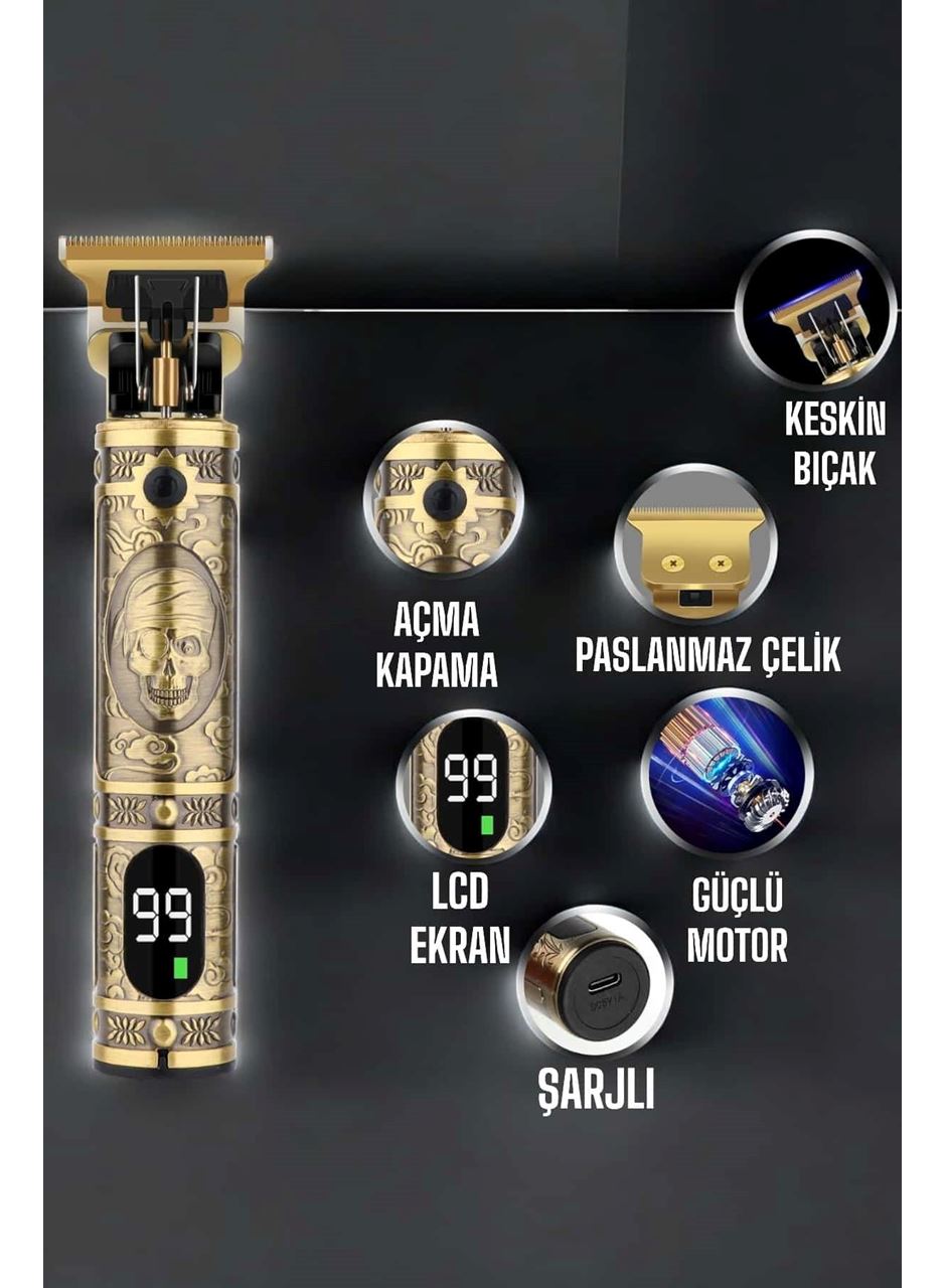 Tıraş Makinesi Çizik Tıraş Paslanmaz Çelik Uzun Ömürlü Şarjlı