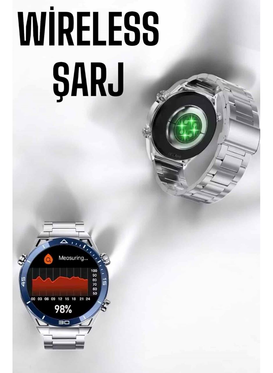 Akıllı Saat Yeni Nesil 2024 Model Metal Kordonlu Bluetooth Bağlantılı