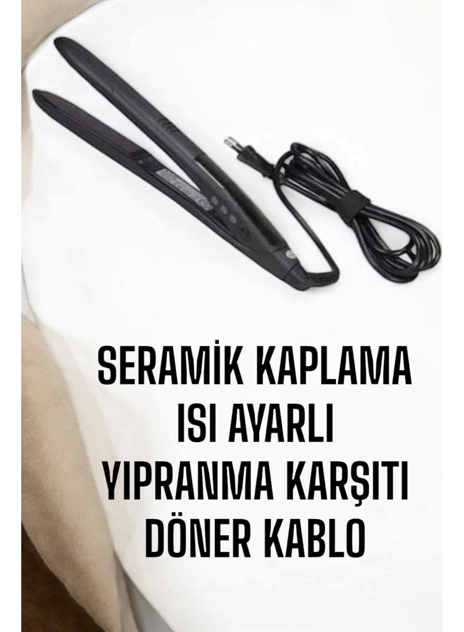 Saç Düzleştirici Isı Ayarlı Döner Kablo Yıpranma Karşıtı