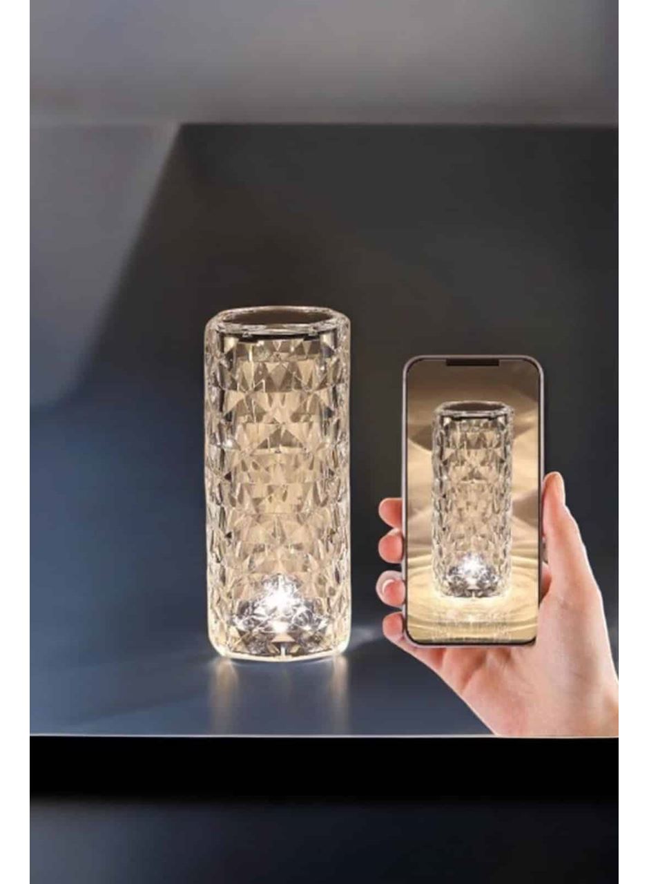 Gece Lambası Kristal Lamba Dokunmatik Şarjlı Hediyelik