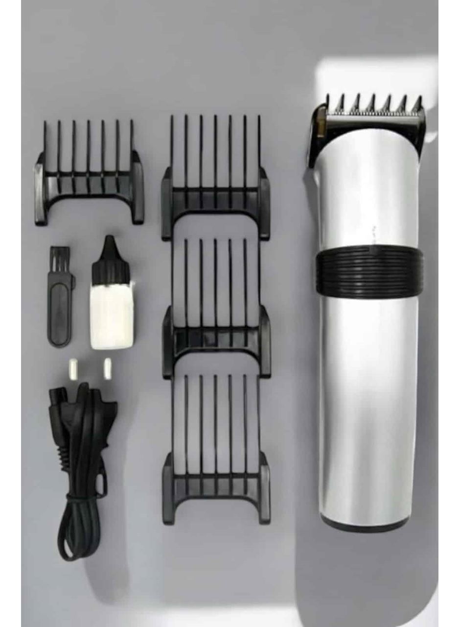 4 Taraklı Profesyonel Şarjlı Saç ve Sakal Kesme Tıraş Makinesi Seti