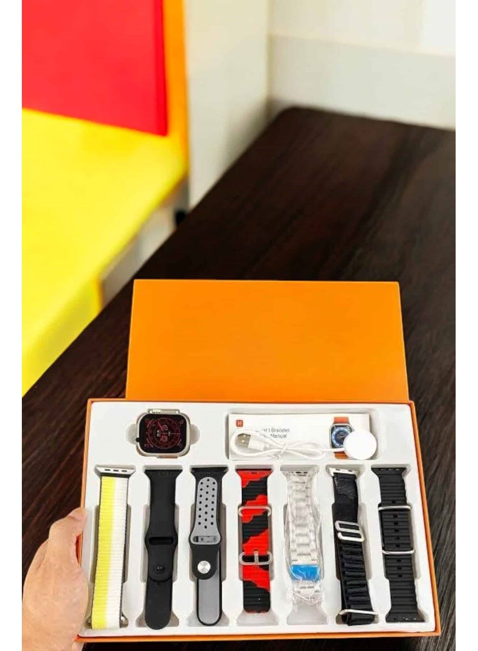 Akıllı Saat 7 Kordonlu Bildirim Görebilen Metal Kordon GPS Özelliği